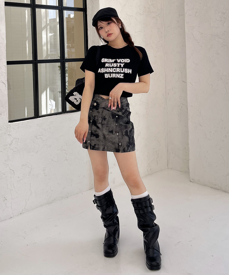 ラインストーンロゴミニTシャツ 詳細画像 ブラック 10