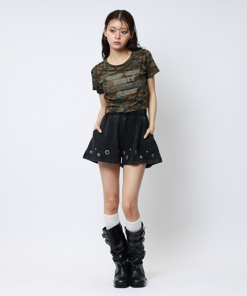 ラインストーンロゴミニTシャツ 詳細画像 カーキ系 5