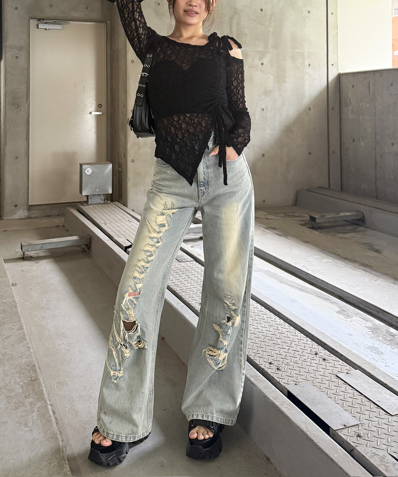 Mynaradox Avenデニムパンツ 詳細画像 デニムブルー 2