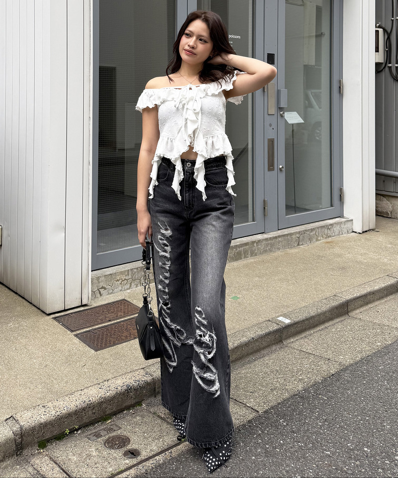 Mynaradox Avenデニムパンツ 詳細画像 ブラックデニム 4