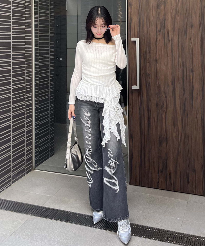 Mynaradox Avenデニムパンツ 詳細画像 ブラックデニム 6