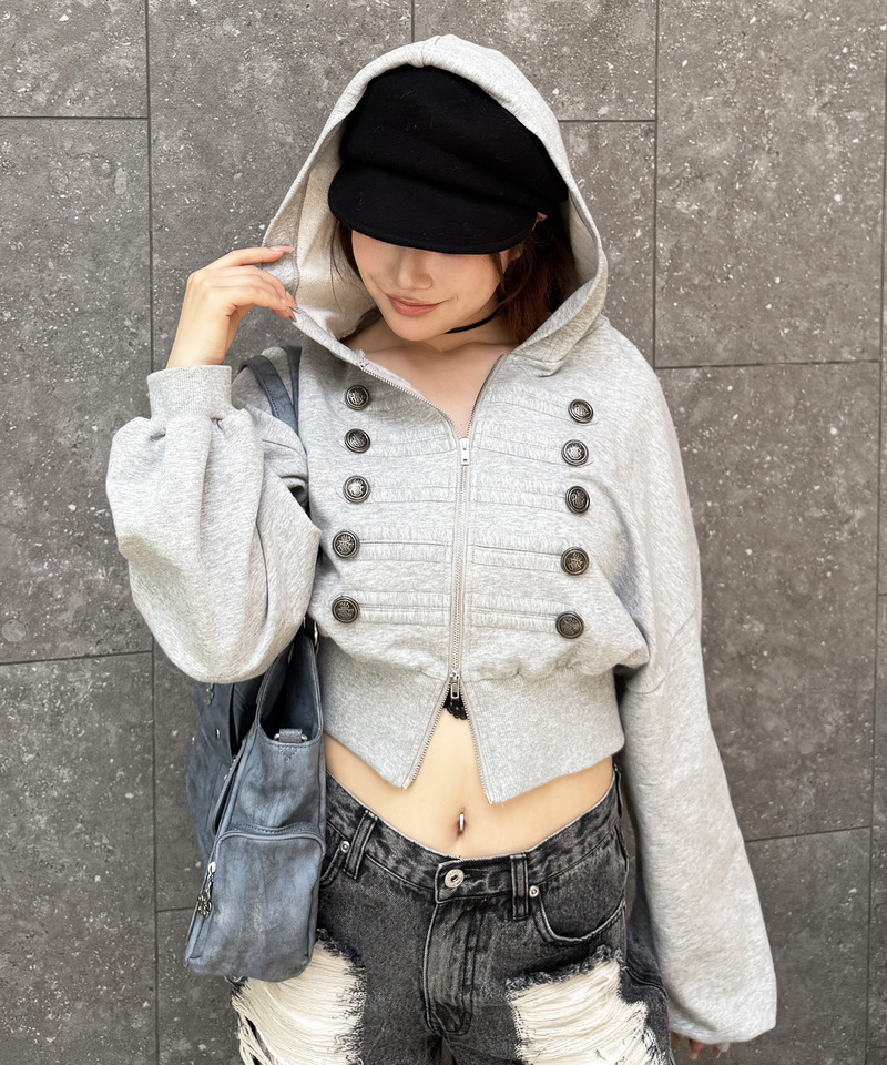 ナポレオンスウェットパーカー 詳細画像 グレー 6