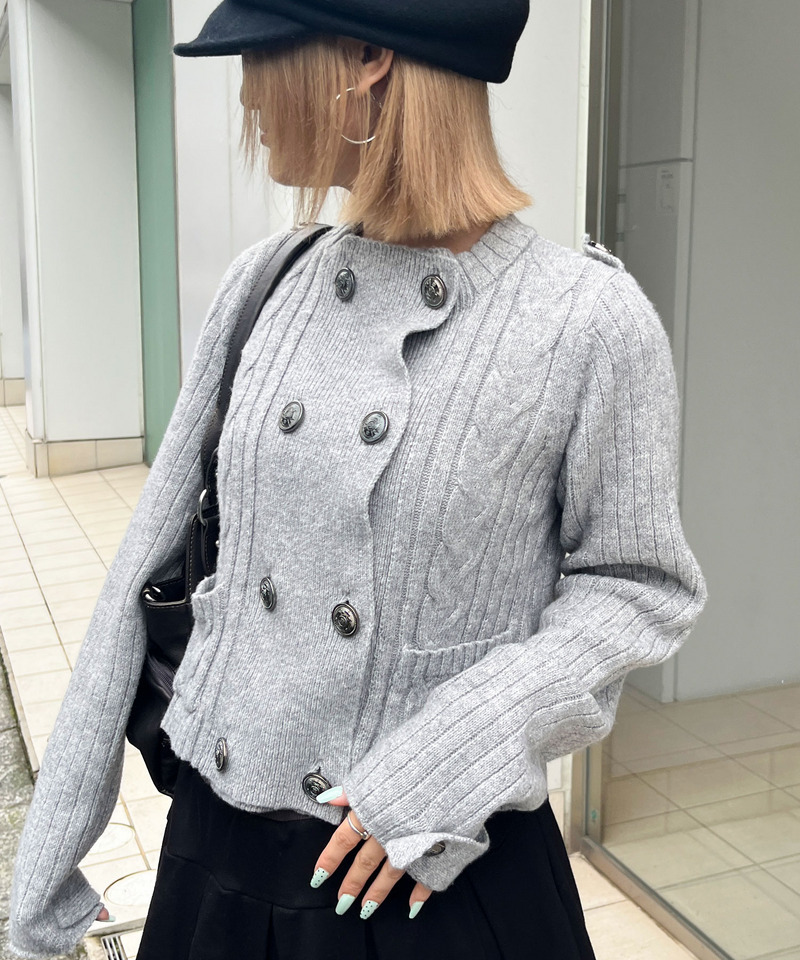 ナポレオンニットトップス 詳細画像 グレー 1
