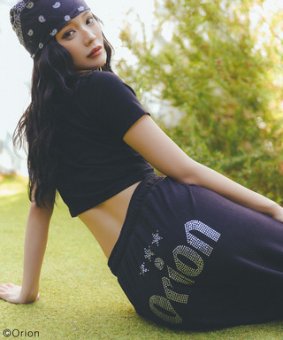 【Orion/オリオン】ラインストーンロゴパイルパンツ