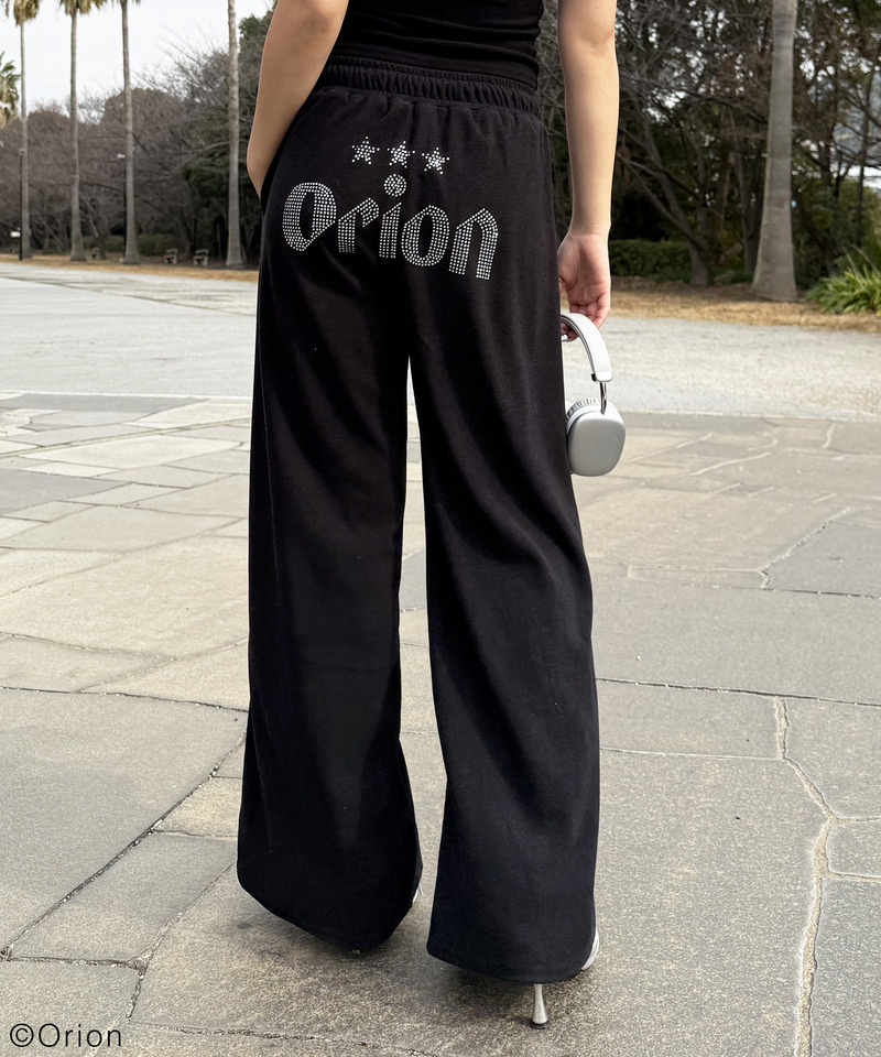 【Orion/オリオン】ラインストーンロゴパイルパンツ 詳細画像 ブラック 7