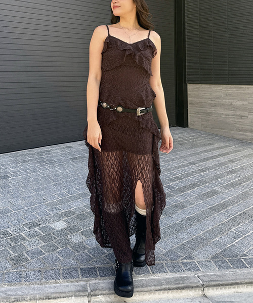 アシンメトリーレースワンピース 詳細画像