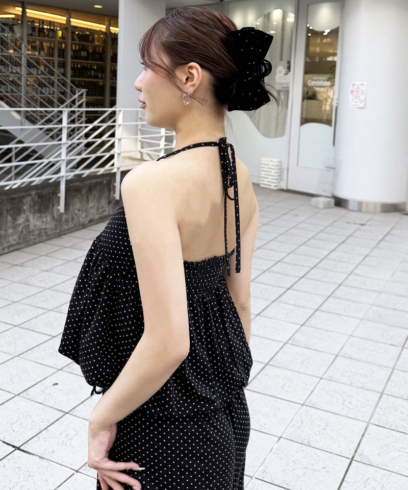 ホルターキャミ&times;パンツセットアップ 詳細画像 ドット 4