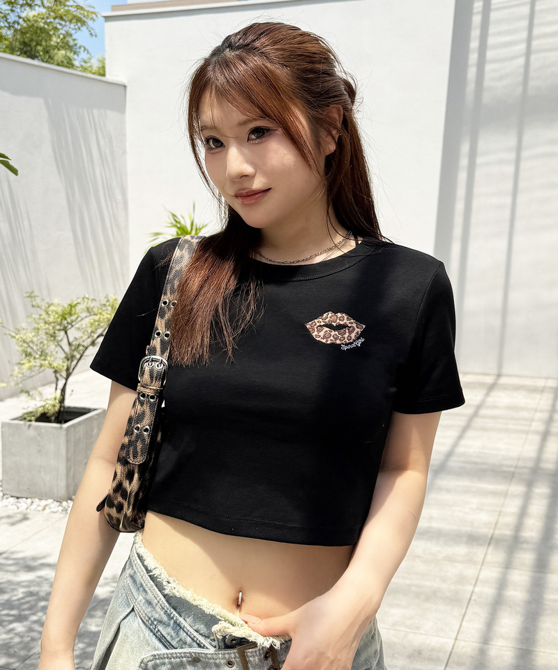 【SPIRAL LIP】マイクロミニＴシャツ 詳細画像 ブラック 1