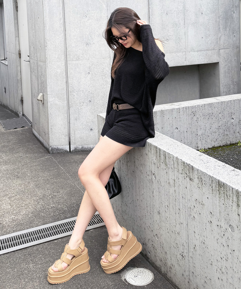 ベルトデザイン厚底サンダル 詳細画像 ブラウン 5