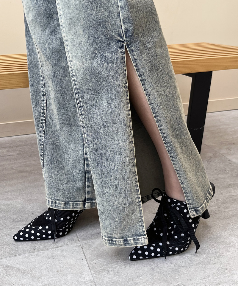 ポインテッドスニーカーミュール 詳細画像 ドット 5