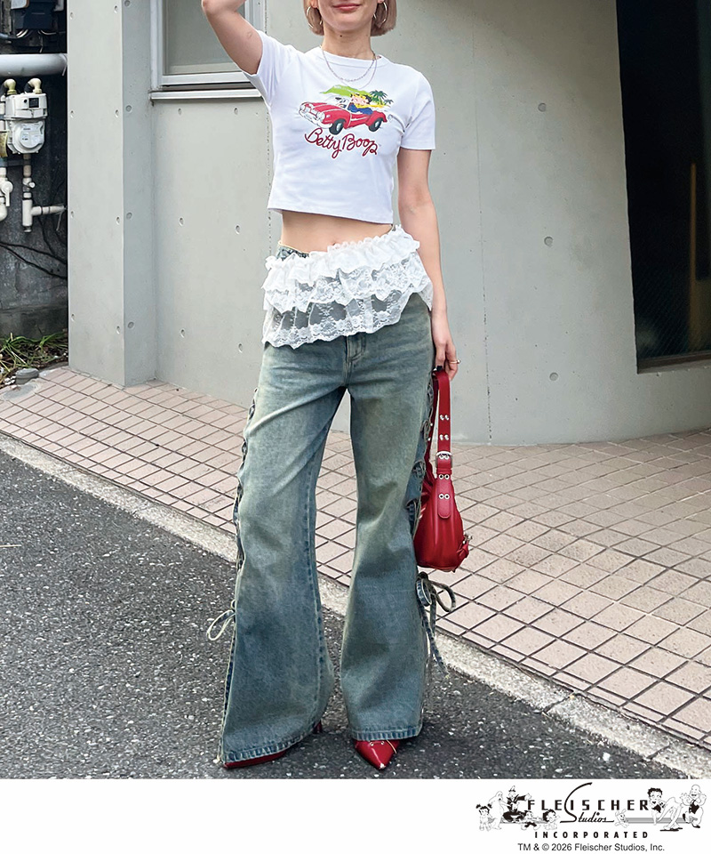 【BETTY BOOP&trade;】マイクロミニＴシャツ 詳細画像 ホワイト 3