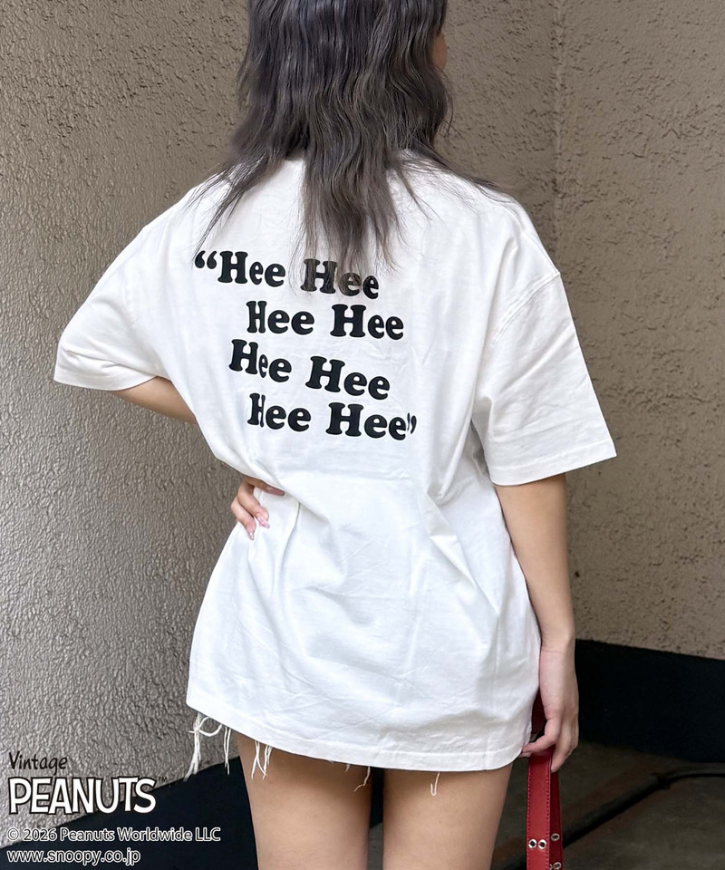 【PEANUTS/SNOOPY&WOODSTOCK】スヌーピー＆ウッドストックＴシャツ 詳細画像 ホワイト 7