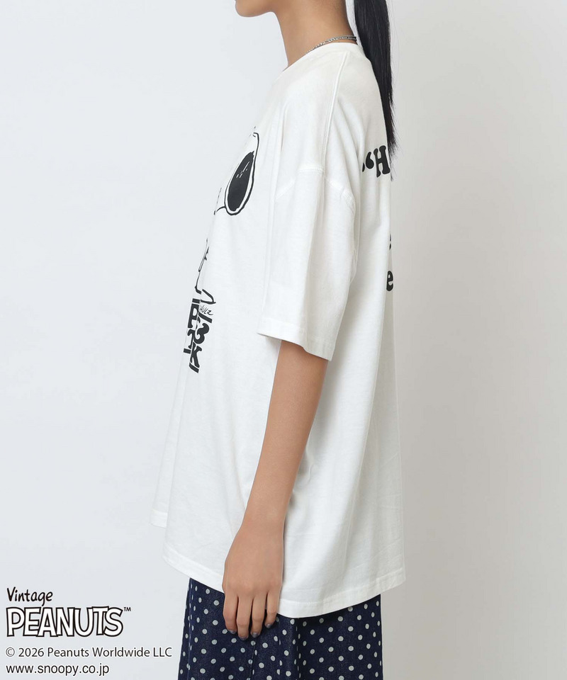 【PEANUTS/SNOOPY&WOODSTOCK】スヌーピー＆ウッドストックＴシャツ 詳細画像 ホワイト 9