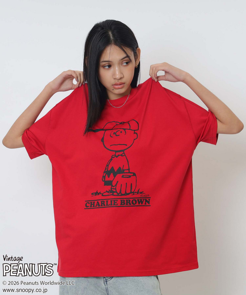 【PEANUTS/CHARIE BROWN】チャーリーブラウンＴシャツ 詳細画像 レッド 2