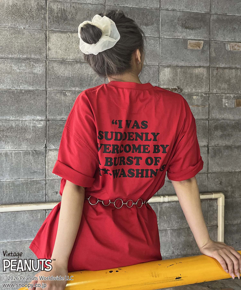 【PEANUTS/CHARIE BROWN】チャーリーブラウンＴシャツ 詳細画像 レッド 8