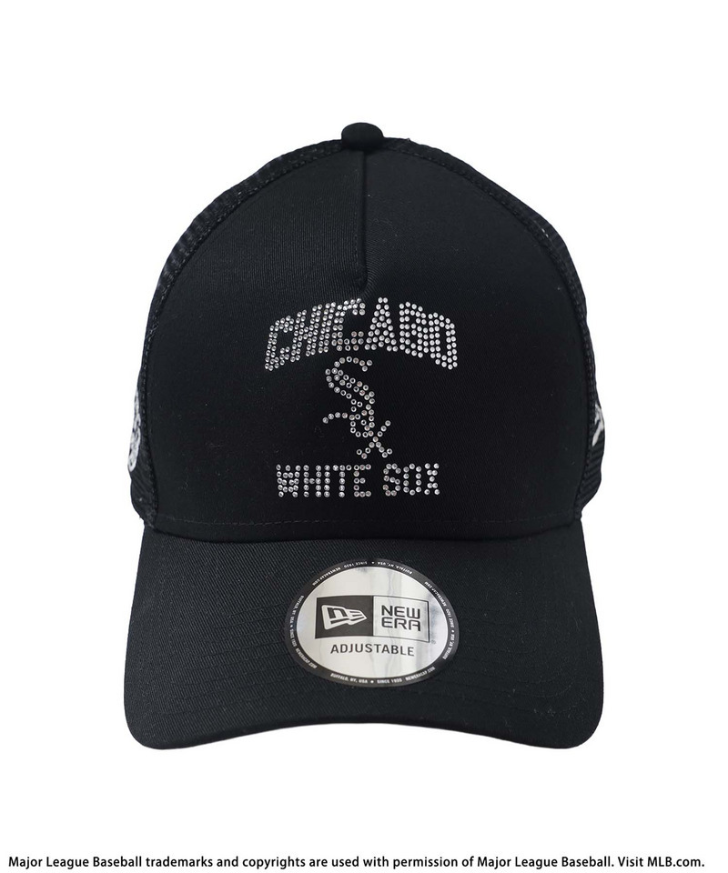 【NEW ERA】MLBラインストーンロゴ9FORTY A-Frameキャップ 詳細画像 ブラック 3