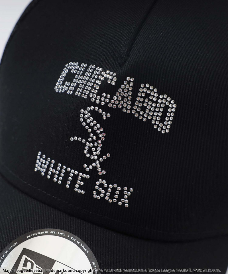 【NEW ERA】MLBラインストーンロゴ9FORTY A-Frameキャップ 詳細画像 ブラック 6