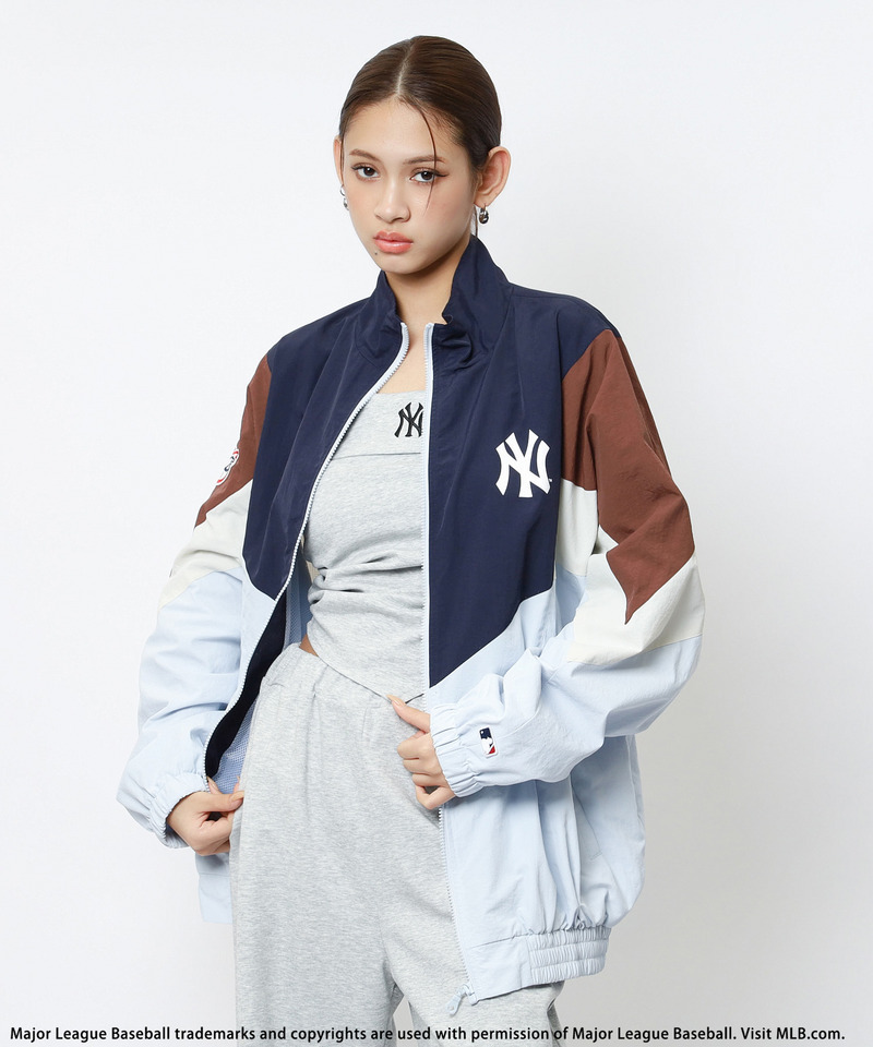 【MLB】ドルマン配色ナイロンブルゾン 詳細画像 ブルー系 2