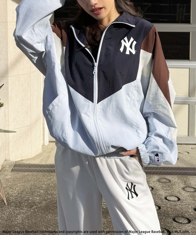 【MLB】ドルマン配色ナイロンブルゾン 詳細画像 ブルー系 7