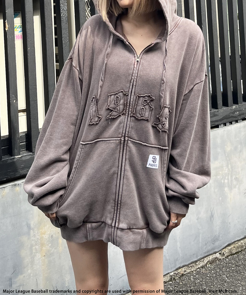 【MLB】ZIPビッグフーディー 詳細画像 ブラウン 4