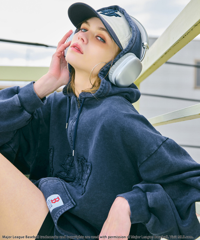 【MLB】ZIPビッグフーディー 詳細画像 ネイビー 2