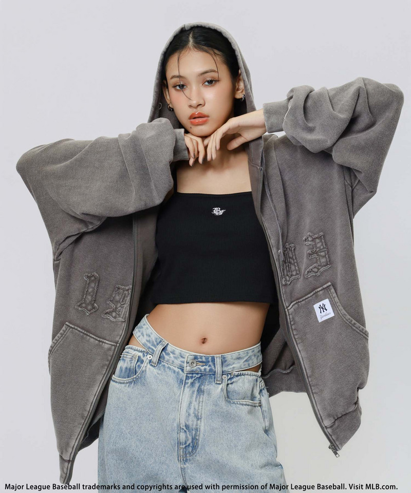 【MLB】ZIPビッグフーディー 詳細画像 ブラック 1