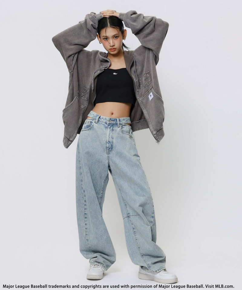 【MLB】ZIPビッグフーディー 詳細画像 ブラック 3