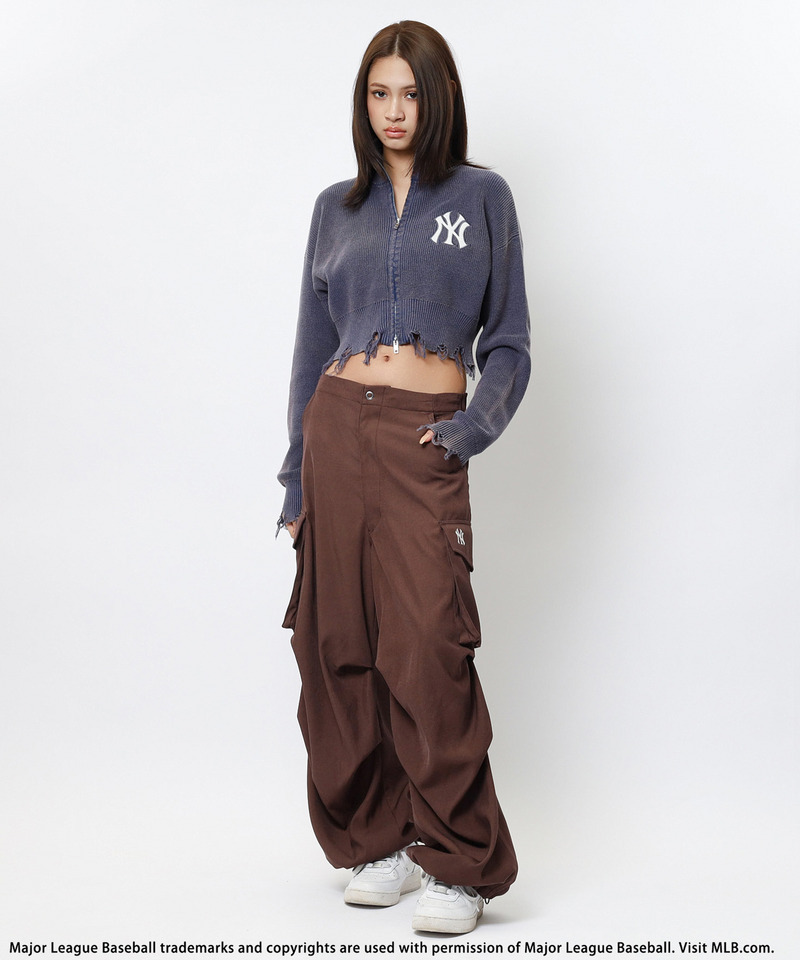 【MLB】ハーフZIPショートニット 詳細画像 ネイビー 3