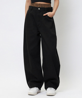 【MLB】ダブルウエストバレルレッグパンツ