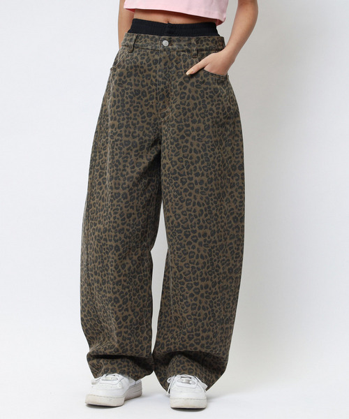 【MLB】ダブルウエストバレルレッグパンツ 詳細画像