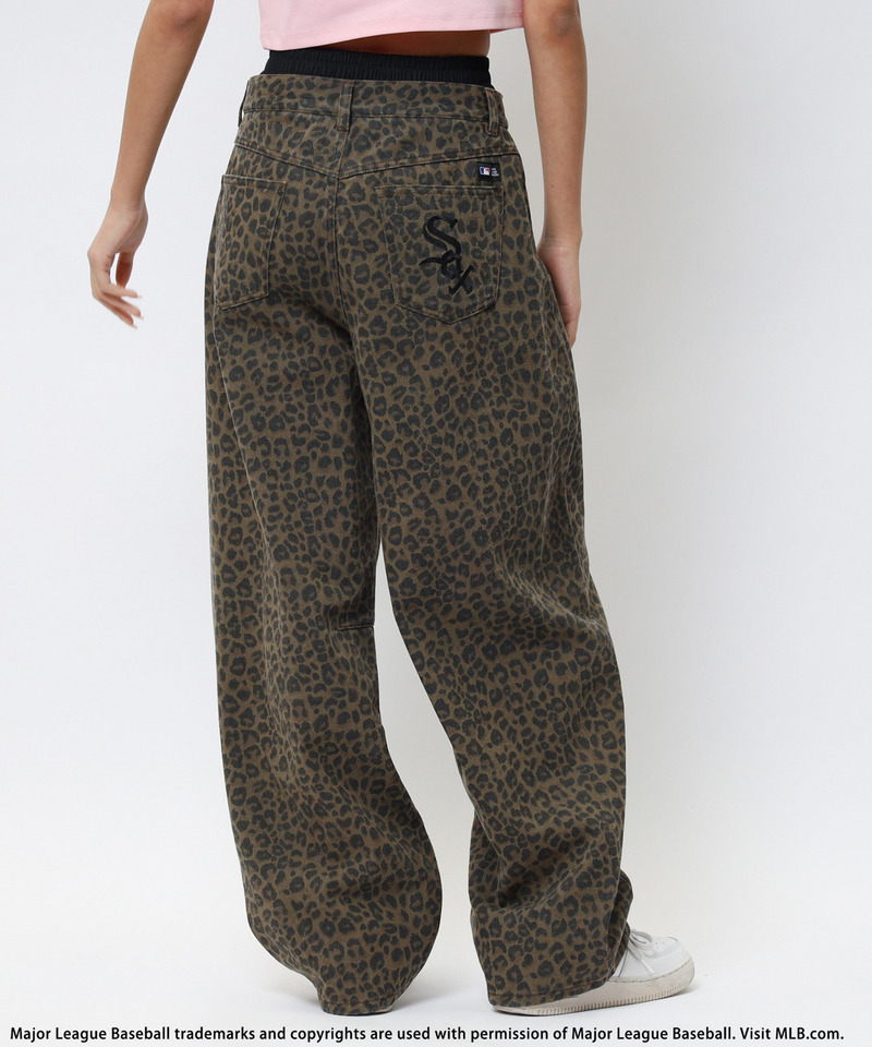 【MLB】ダブルウエストバレルレッグパンツ 詳細画像 レオパード 2