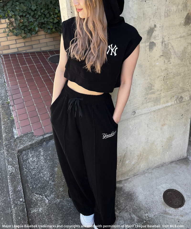 【MLB】ロゴパイルフーディーセットアップ 詳細画像 ブラック 2