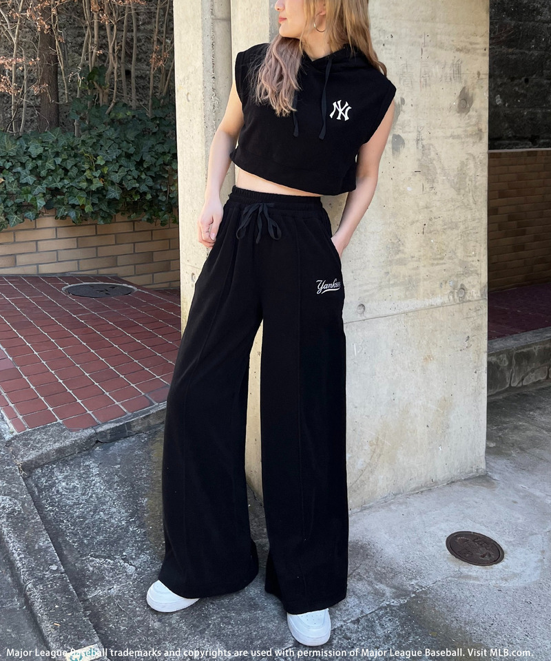 【MLB】ロゴパイルフーディーセットアップ 詳細画像 ブラック 4