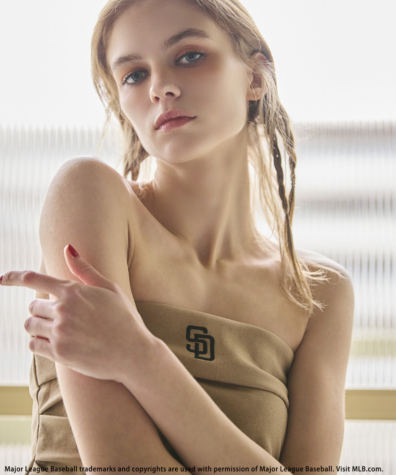 【MLB】ロゴベアポンチセットアップ 詳細画像 ベージュ 2