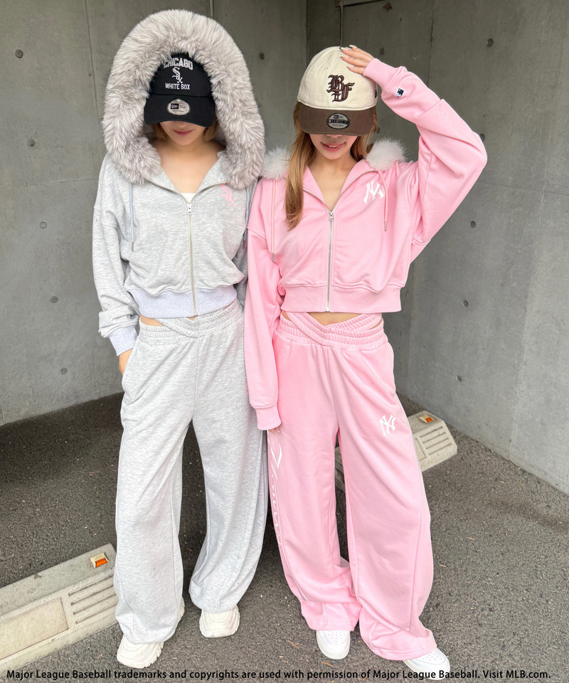 【MLB】サイドロゴスウェットパンツ 詳細画像 ピンク 5